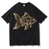 Funny Fish Shirt - AU Chemistry Science Meme Mens T-Shirt Print Fashion Oversized Crewneck Cozy Short Sleeve T Shirts Teenagers