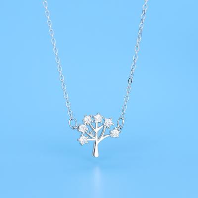 Collana Piccolo Albero dei Desideri Fiocco di Neve Collana Intarsiata con Diamante Pendente per Studenti Donne Regalo di Natale