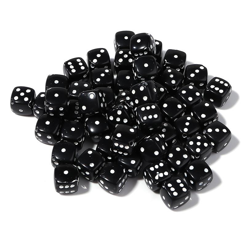 

50pcs/lot Dice Beads Square Shape Cubic Acrylic Beads For Jewelry Making Loose Spacer Beads DIY Necklace Bracelet Accessories черный белый