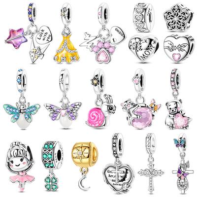 Charm S Copper Original Lucky Gift Charms Beads Fit Pendant Charm Bracelet Dangle For Women Diy Fine Jewelry Making