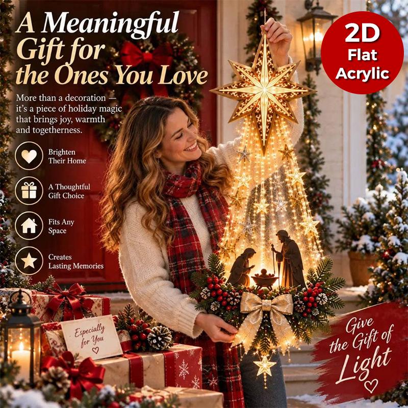 Christmas Magic Trail Wall Light Led Cascading Holiday Decor Warm White Glow Space-Saving Wall Decor Easy Wall Placement