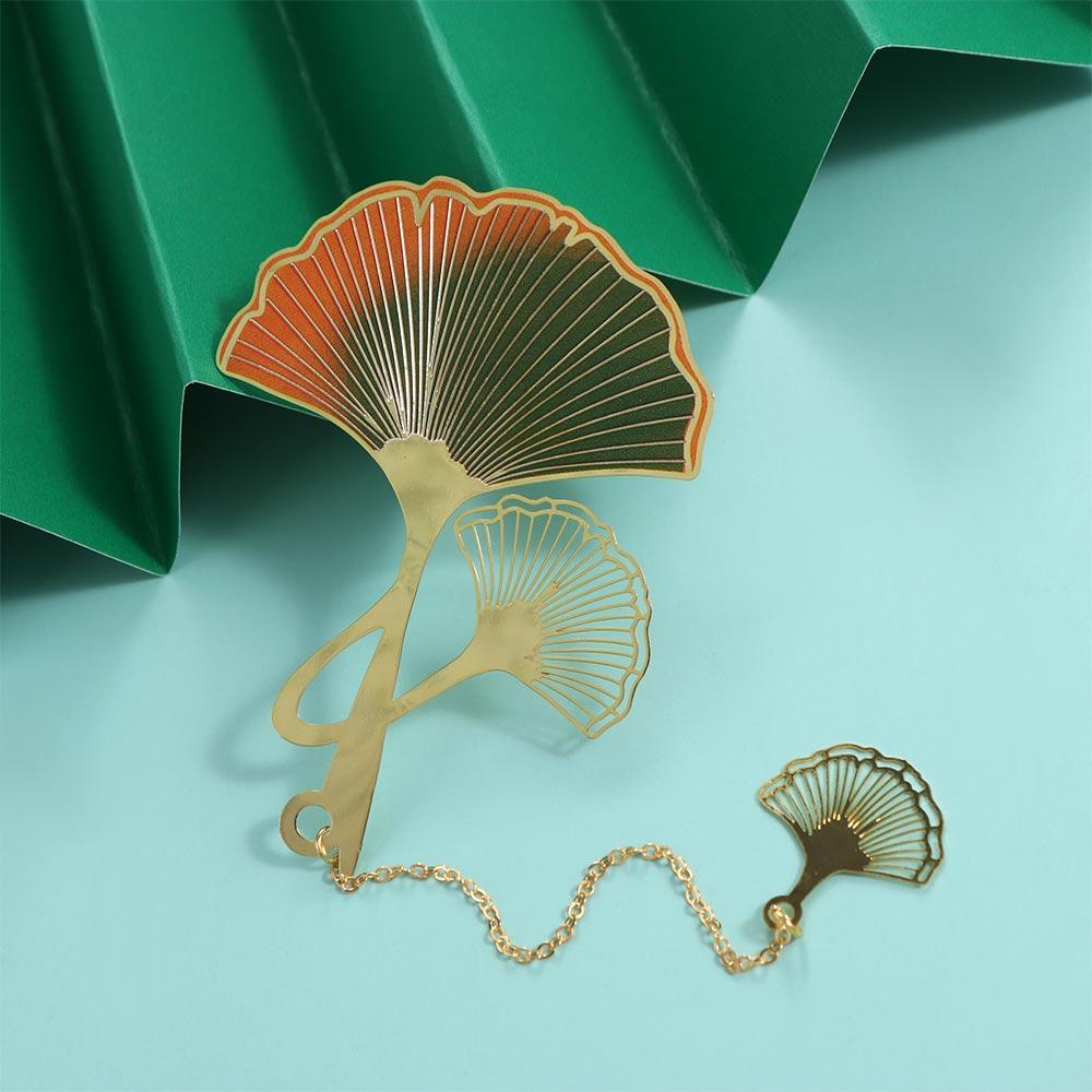 Pendant Metal Bookmark Lotus Leaf Rose Bookmark Stationery Lotus Leaf Book Mark Page Marker