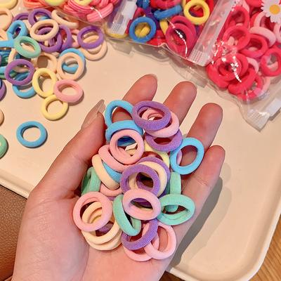 100 kusů Barevné spony do vlasů pro děti Candy Color Malé elastické gumičky do vlasů Dívčí vlasové doplňky pro každou sezónu