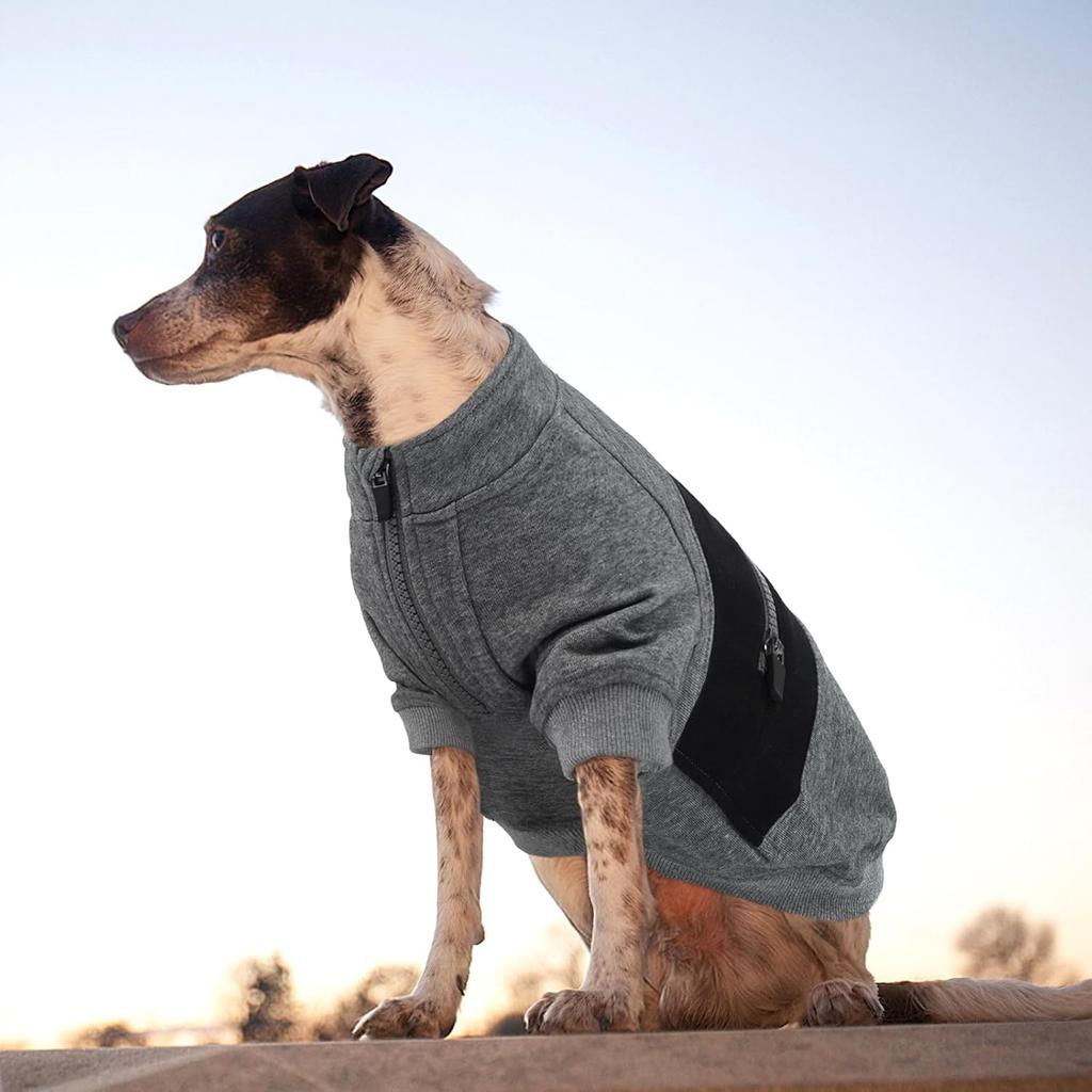 Kuoser Dog Sweatshirt, Winter Fall Warm Dog Sweater for Small Medium Sized Dogs Girl Boy, Cold Weather Pet Sweatshirts with Pocket Soft Doggie