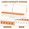 Wood Belt Rack Hanger Set Multipurpose Clothes Underwear Tie Belt Hanger 13 Hook Space Saving Wardrobe Organizer