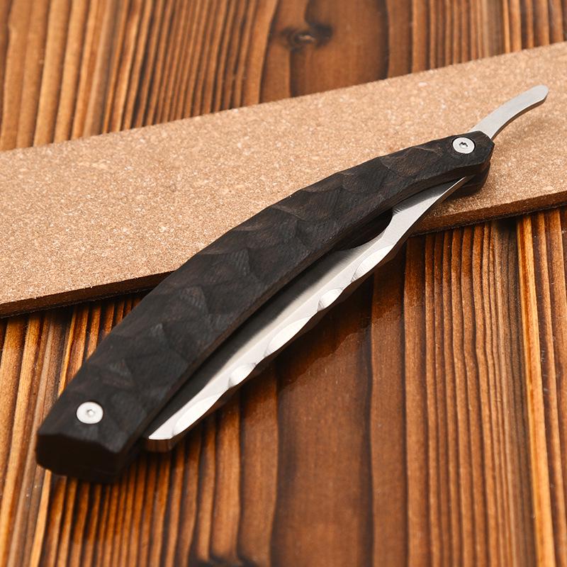 Ebony Wavy Manual Razor for Face, Head, Hair, and Eyebrow Shaving