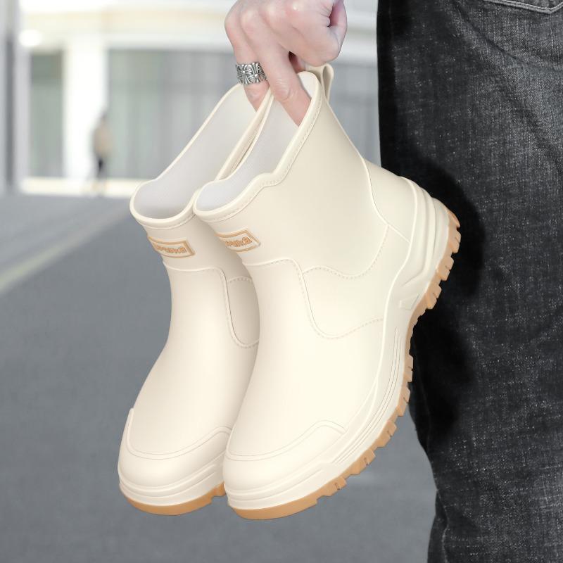 Non-slip Waterproof Short-tube Rain Boots Thickened Outdoor Fishing Rubber Boots Men