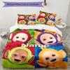 3-teiliges personalisiertes Teletubbies Bettwäsche-Set Bettbezug mit Verschluss Enthält 1 Bettbezug & 2 Kissenbezüge, Weich und bequem für alle Jahreszeiten.