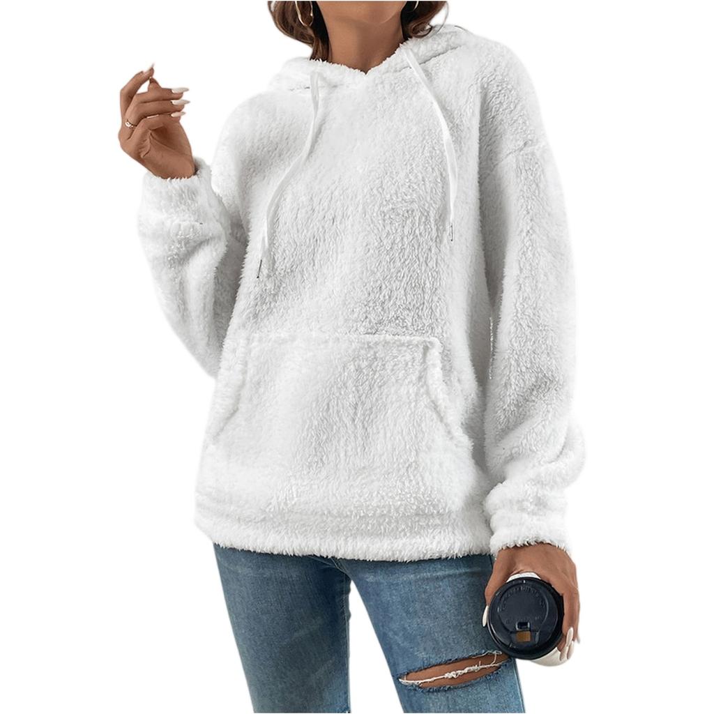 Women's Fashionable Casual Versatile Loose Fitting Pullover Hoodie With Hooded Fleece Hoodie