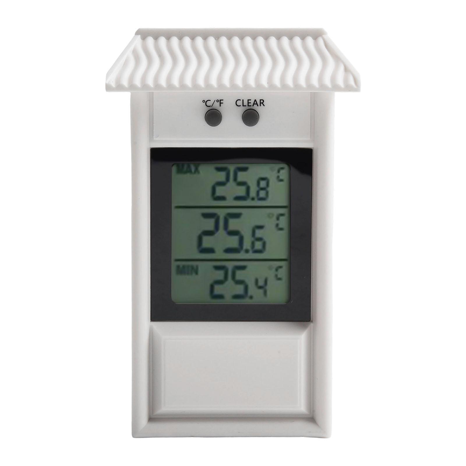 

Digital Thermometer Garden Greenhouse Indoor Max Min белый