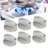 6PCS Indicator Hole Universal Gas Stove Knobs Round Knob Replacement Stove Knobs Kitchen Stove