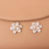 Apparel Sewing Flower-shaped Crystal Pearl Button Pearl Hairpins Headwear Clip Rhinestone Buttons