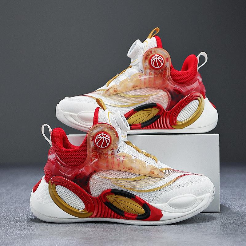New children's basketball shoes 2025 summer new boys friction sound running training non-slip breathable sports shoes
