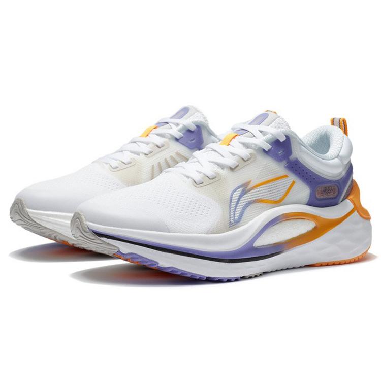 New LiNing Furious Rider 6.0 Cushioning Anti Slip And Wear Resistant Support Reflective Low Top Running Shoes Men's White ARZS001-6