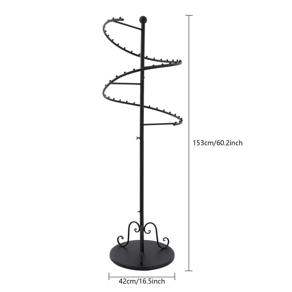 Spiral Rotating Clothing Rack, Heavy Duty Garment Rack, Sturdy Freestanding Hanger, Center Placement Hanging Rack, Iron Display