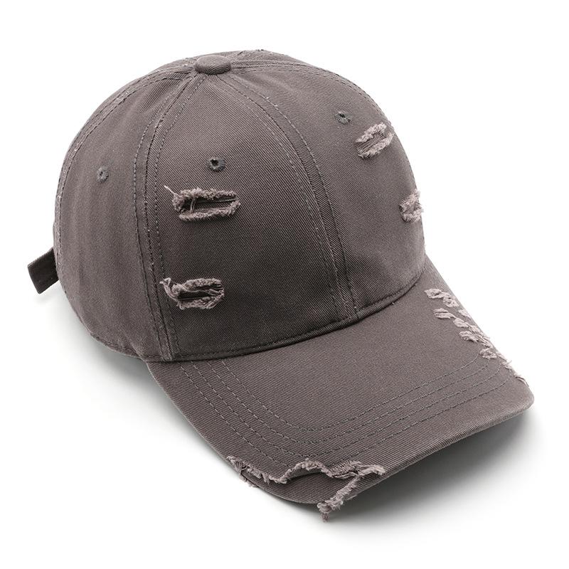 Personalized Women's Spring and Autumn Solid Color Light Board Washed Hole Cap Outdoor Men's Sports Sunscreen Baseball Cap