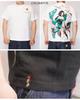 Battou Musume Karakuri Tamashii Japanese Pattern T-Shirt, Men's, Short Sleeve, Rin, 252138-20, Black-XL