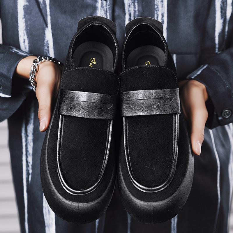 Summer casual leather shoes platform black shoes non-slip waterproof chef shoes
