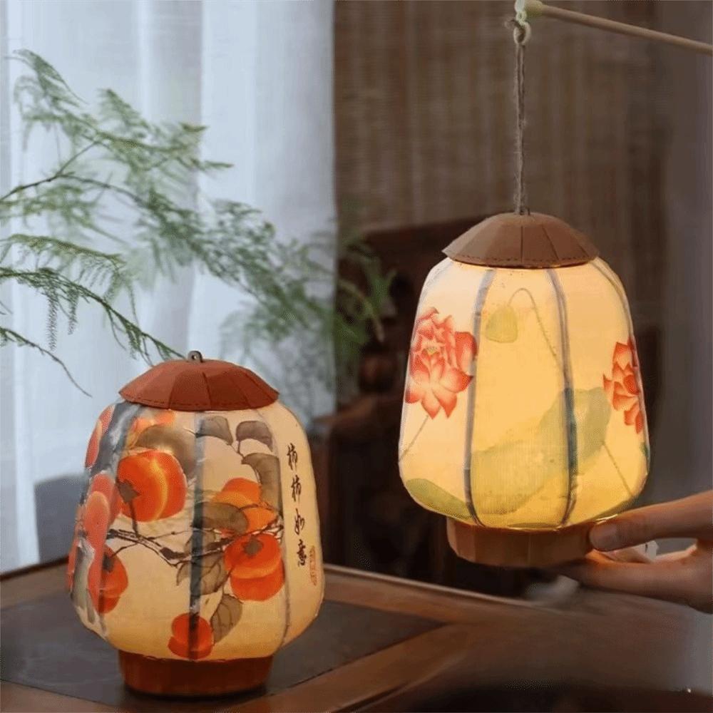 Vintage Lantern Material Kit Luminous Children Holding Lantern Lantern Festival