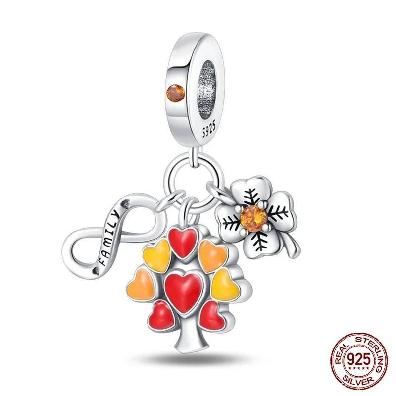 Copper Fashion Squirrel Maple Leaf Autumn Series Charms Beads Fit Original Bracelets Diy Jewelry Making