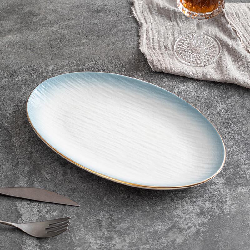 Nordic Style Ceramic Oval Fish Plate