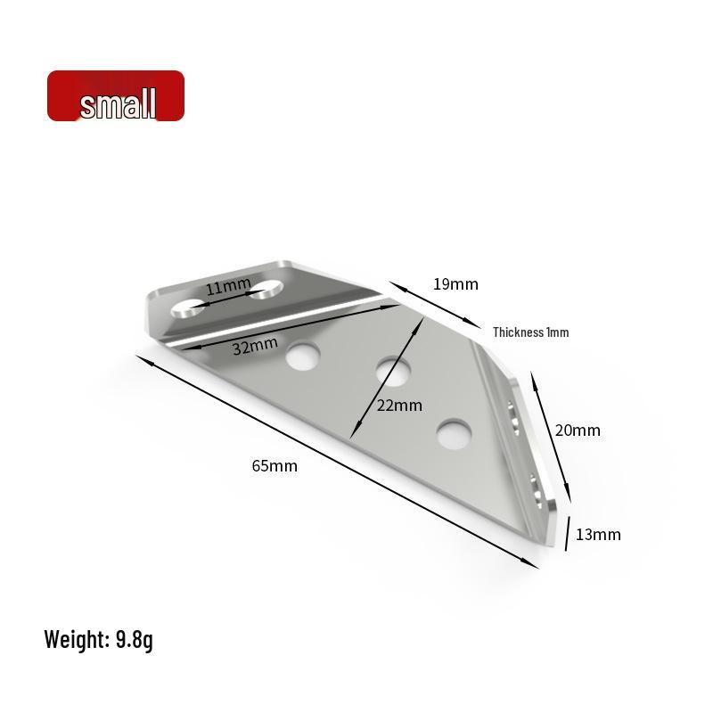 Stainless Steel 90-Degree Angle Bracket - Multifunctional Three-Sided Furniture Connector