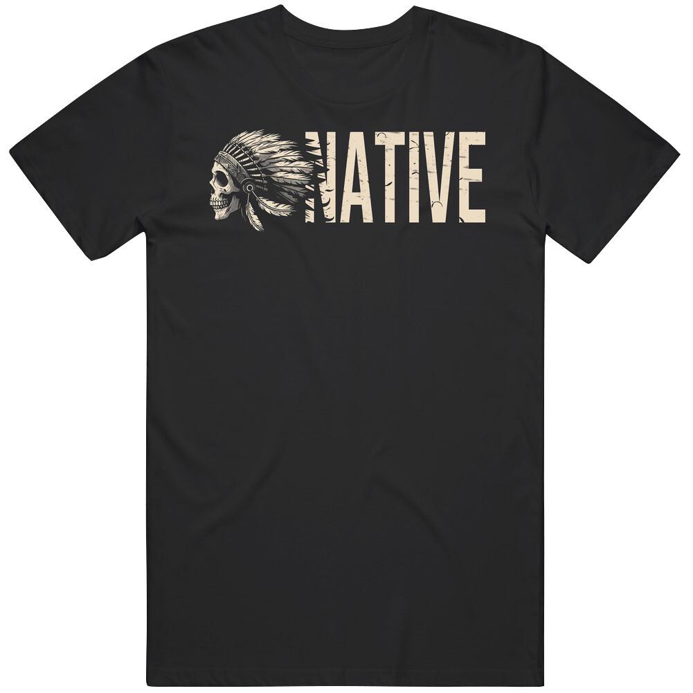 Native American History Skull T Shirt S разноцветный