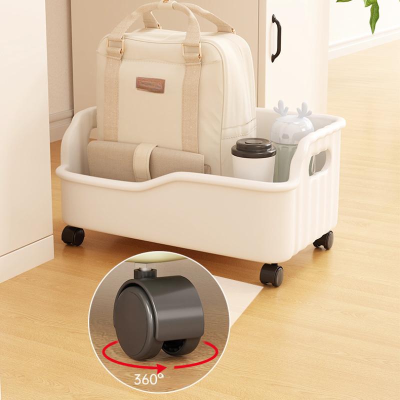 1pc Removable Organiser with Wheels - Ideal for Organising Books and Documents, Easy To Move Storage Basket