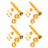 4 Set Gas Can Spout Kit Leakproof Flexible Nozzle Replacement Set for 1 2 5 10 Gal Cans