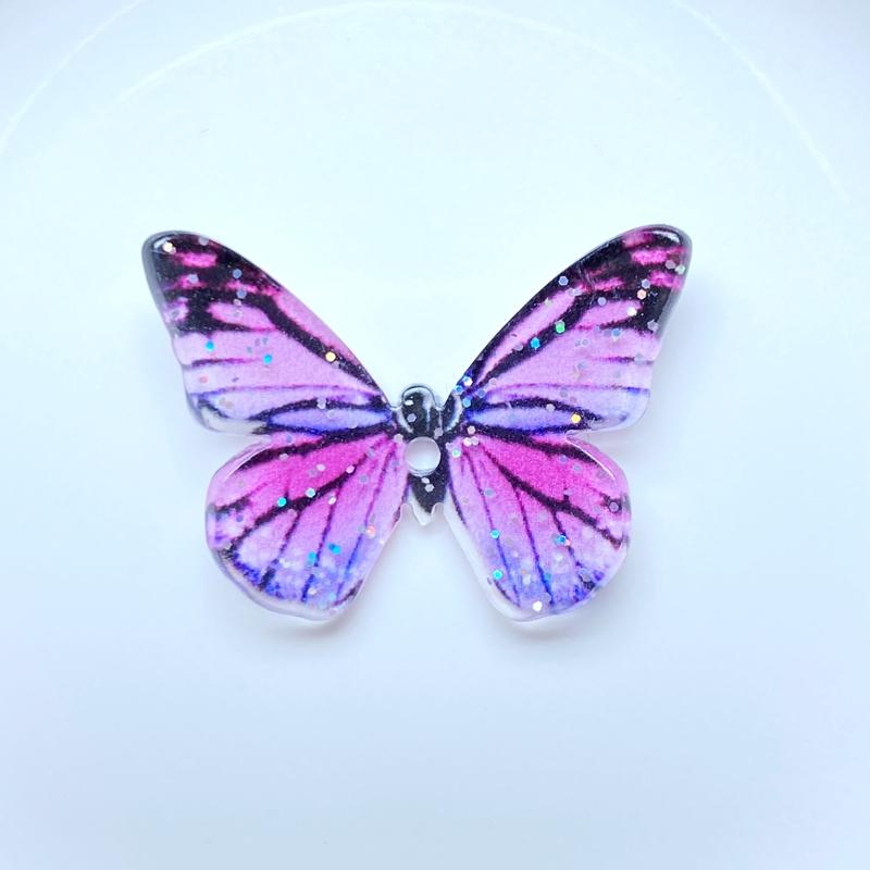 10 Stück Harz Lieblich Gemischt Süße Farbe 3D Schmetterling Cabochon Scrapbook Kawaii DIY Verzierungen Zubehör K59