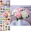 Luxuriöser weicher künstlicher Hortensien-Blumenstrauß für exquisite Partydekorationen