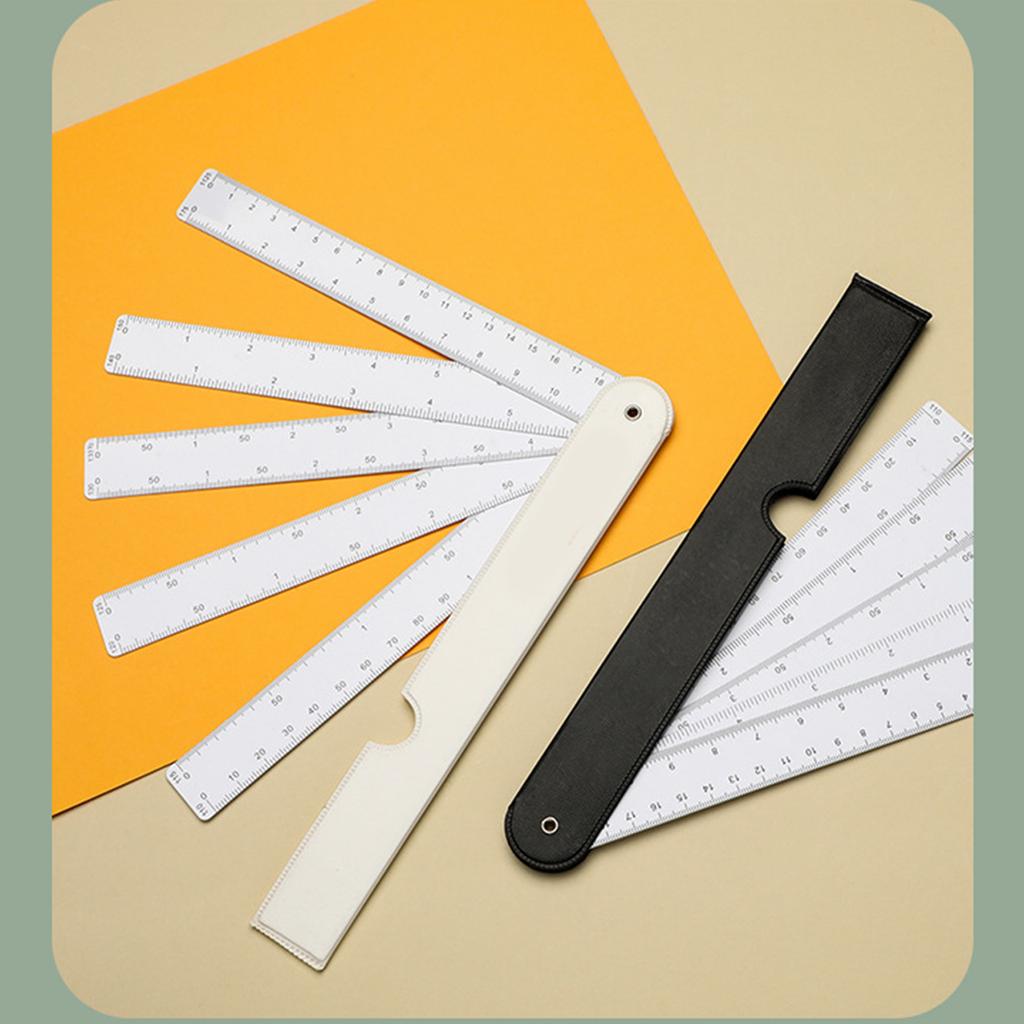 Multifunctional Fan Shaped Scale Ruler Metric Scale Ruler Folding Engineering Ruler for Architecture Drawing Measuring
