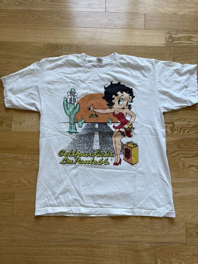 Vintage Betty Boop Route 66 T-Shirt Unisex S-5XL