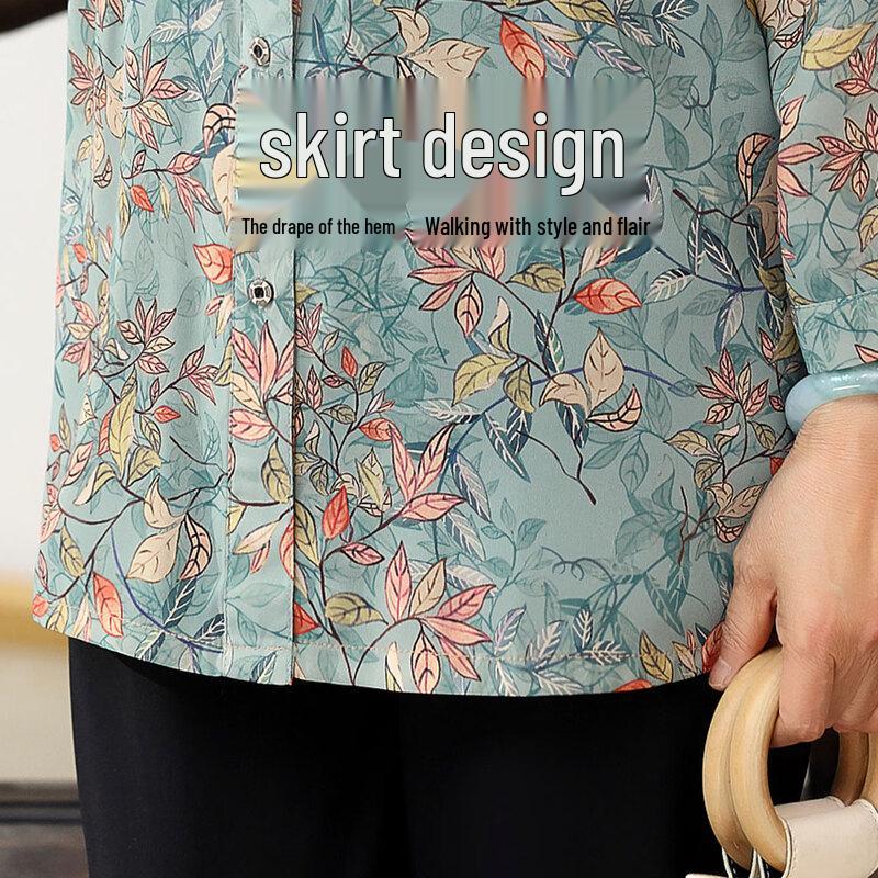 Women's Plus Size Loose Fit 3/4 Sleeve Lapel Blouse