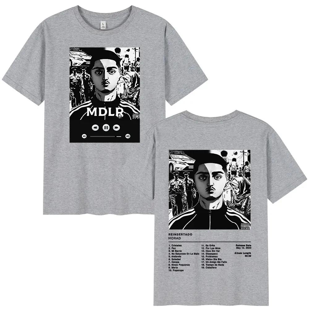 Rappare Morad M.D.L.R Grafisk T-shirt Herr Dam Kläder Mode Hip Hop Vintage T-shirt Bomull Oversize Kortärmad T-shirts