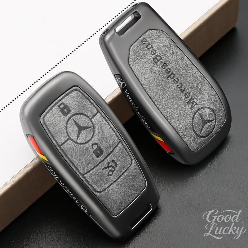 Zinc Alloy Leather Car Remote Key Case For Mercedes Benz AMG W203 W213 W223 W206 W220 W205 W211 W212 GLE GLC GLK GLS Accessory