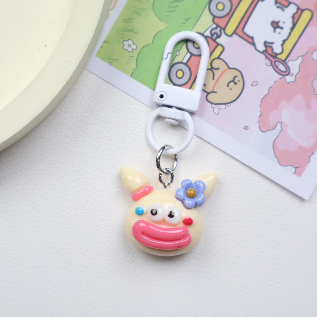 Colorful Cartoon Sausage Mouth Keychain - Cute & Funny Bag Pendant for Students