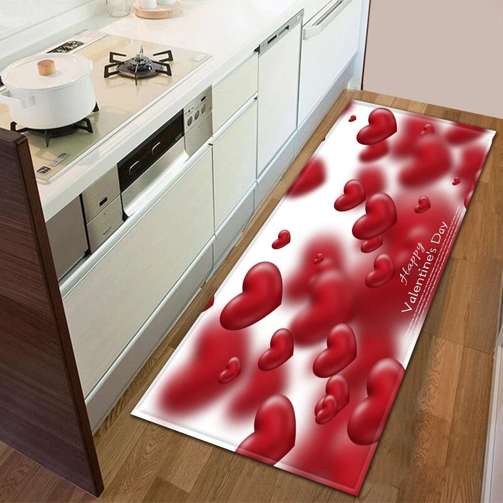 Romantisches Liebesmuster Hausküche Bodenmatte Türdekoration Bodenmatte