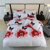 Ensemble de Housse de Couette Chic 3 Pièces Imprimé Papillons - Literie Douce, Respirante et Confortable pour Toutes Saisons - Comprend 1 Housse de Couette