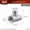 304 Stainless Steel Male Elbow Repair Nipple: Internal/External Thread Tee Water Pipe Fittings Set