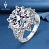 3CT/10CT D Color Moissanite Ring For Women 100% CopperAU750 Plated Engagement Wedding Bride Diamond Rings with GRA