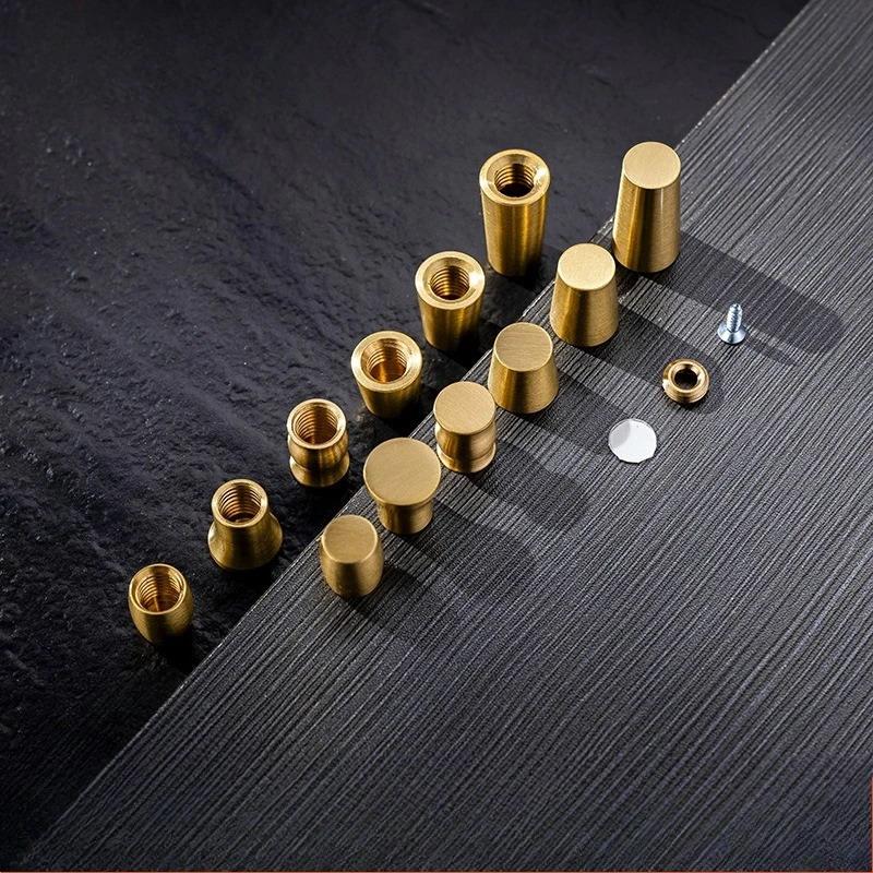 Piedini Mini Tavola in Ottone e Legno 4 Pezzi Riser Antiscivolo per Scatola Gioielli Vassoio Espositore Piccoli Mobili Uso Artigianato Fai da Te