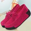Fashion Casual Women's Shoes Spring New Thick-soled Wedge-heeled Shoes Genuine Leather Rocking Shoes Tassel Platform Suede Leather