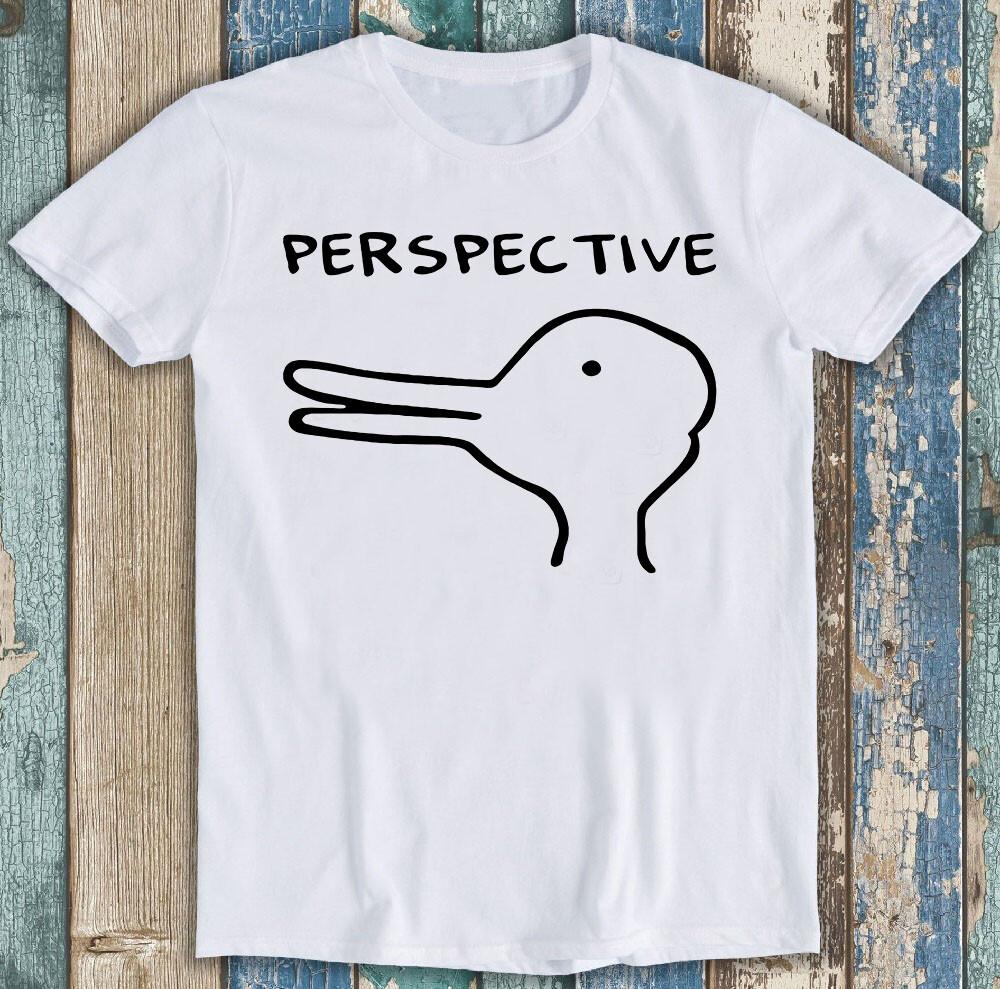 Perspective Rabbit Duck Bunny Funny Gift Tee T Shirt M1316