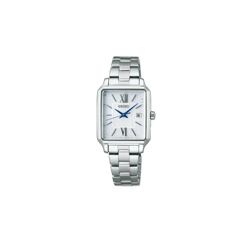 SEIKO SELECTION Waterproof 100m Solar Quartz Steel Strap Women s Watch White Dial SWFH137 белый