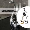 Porta Stoviglie a Forma di Cigno Acciaio Inossidabile Porta Posate (Cucchiaio e Forchetta) Organizzatore per Tavola da Pranzo Porta Posate