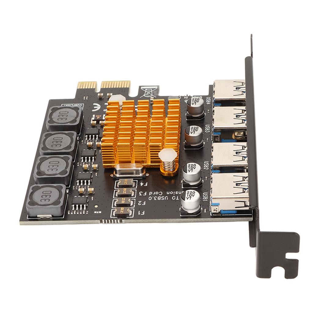 PCIE To USB 3.0 Expansion Card 4 Ports PCIE To USB 3.0 Backward Compatible Stable Safe USB 3.0 Expansion Card for PC