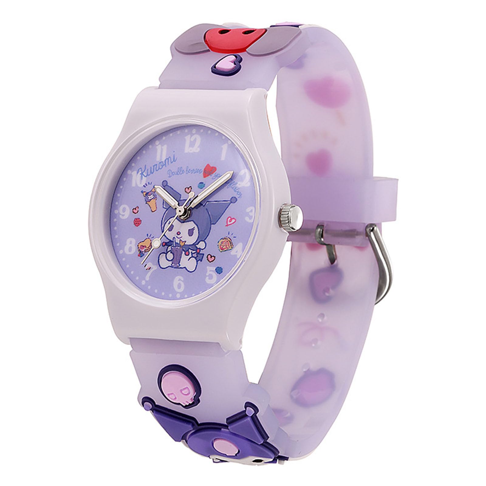 

PUTCENDI Sanrio Kids Quartz Watch Unisex Lightweight Cartoon Simple Cute Wristwatch Purple Suitable for School Entrance Graduation Birthday Gift