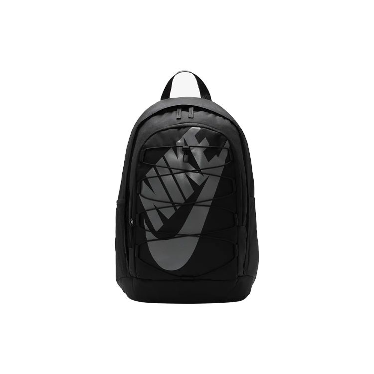 Nike Hayward 2.0 Classic Large Logo Drawstring Zipper Closure Polyester Backpack Men Backpacks Black BA5883-015 One Size