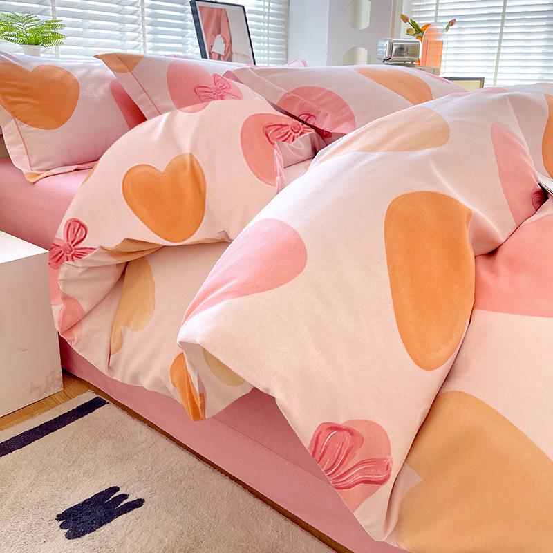 Cotton Brushed Twin Duvet Cover & Pillowcase Set for Dorms